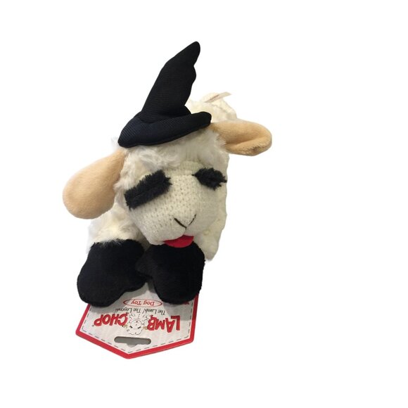 Lamb Chop Halloween Witch Black Hat 11" Plush Squeak Dog Toy - Picture 1 of 4